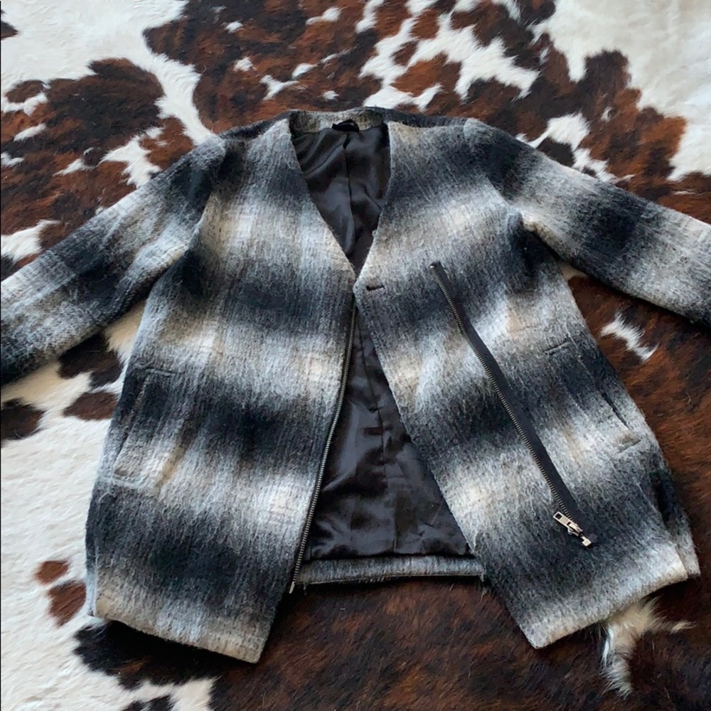 Topshop wool blend overcoat ombré colored